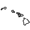 Outline of Hawaii islands